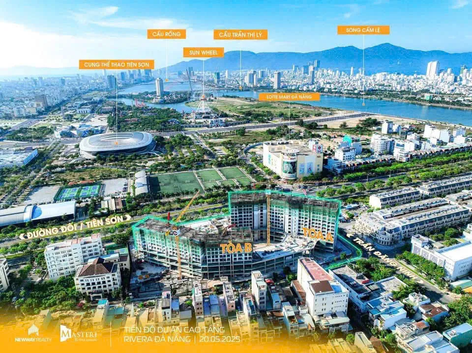 Vị trí đắc địa của Masteri Rivera Đà Nẵng, nhìn từ trên cao